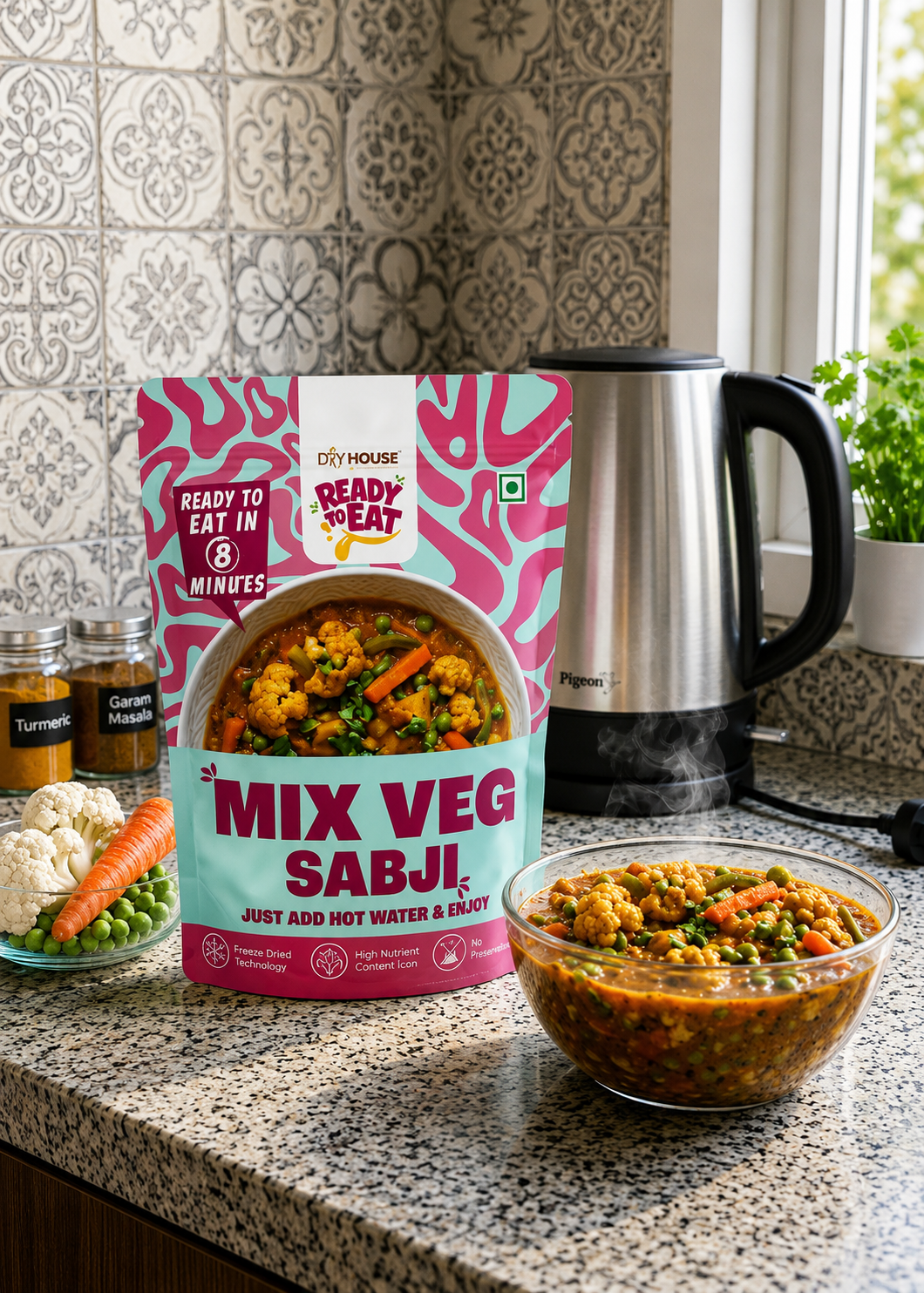 Mix Veg Sabji Ready to Eat Meal Pouch - Image 2