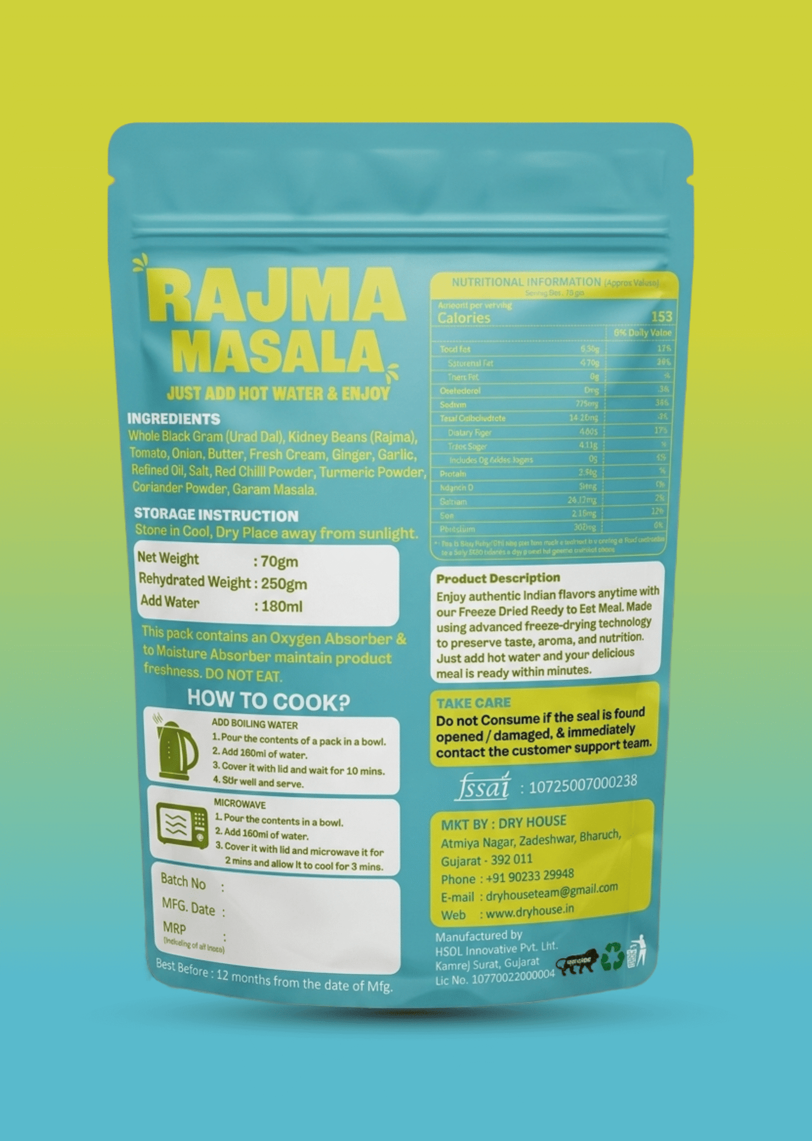 Rajma Masala Ready to Eat Meal Pouch