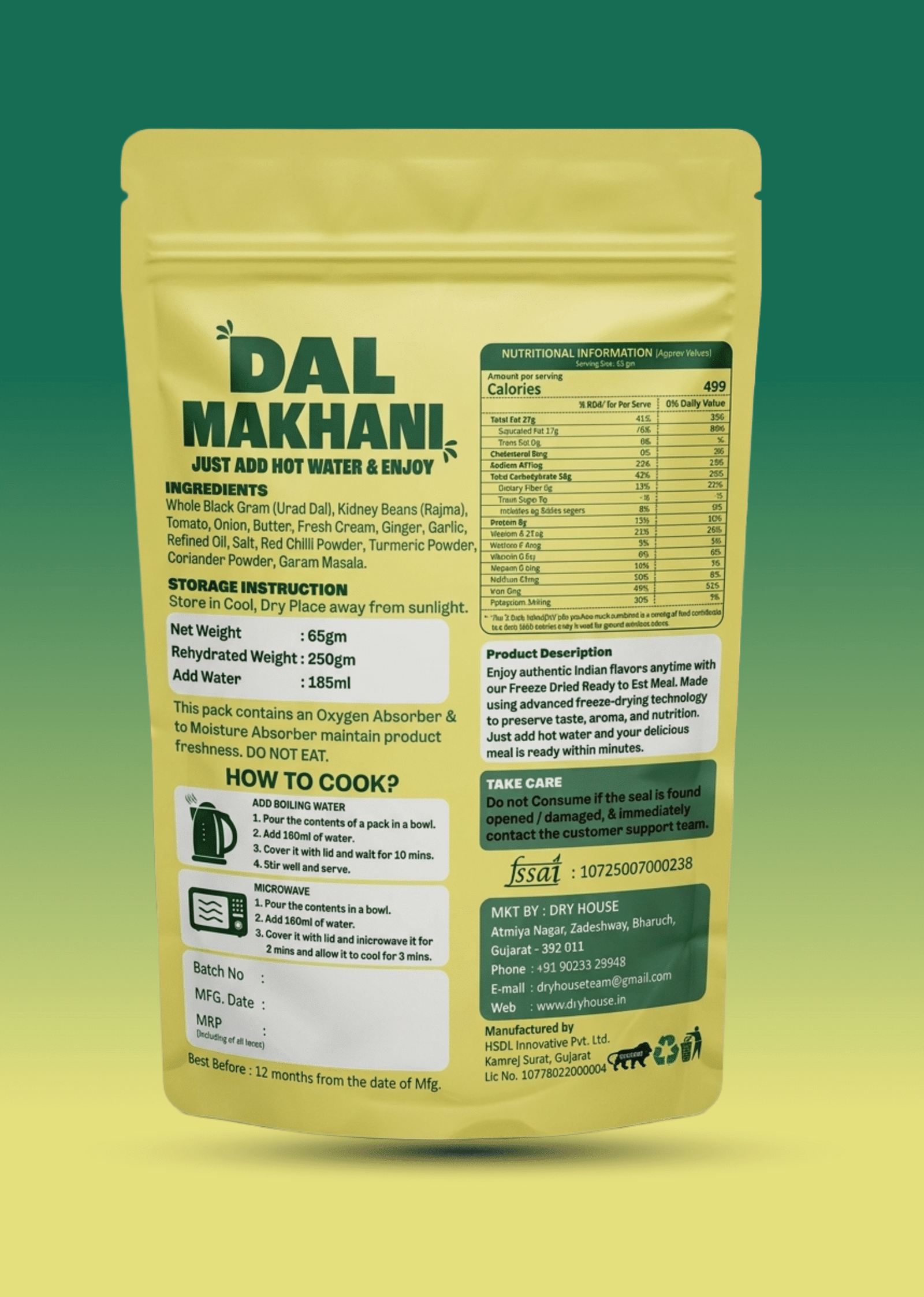 Dal Makhani Ready to Eat Meal Pouch