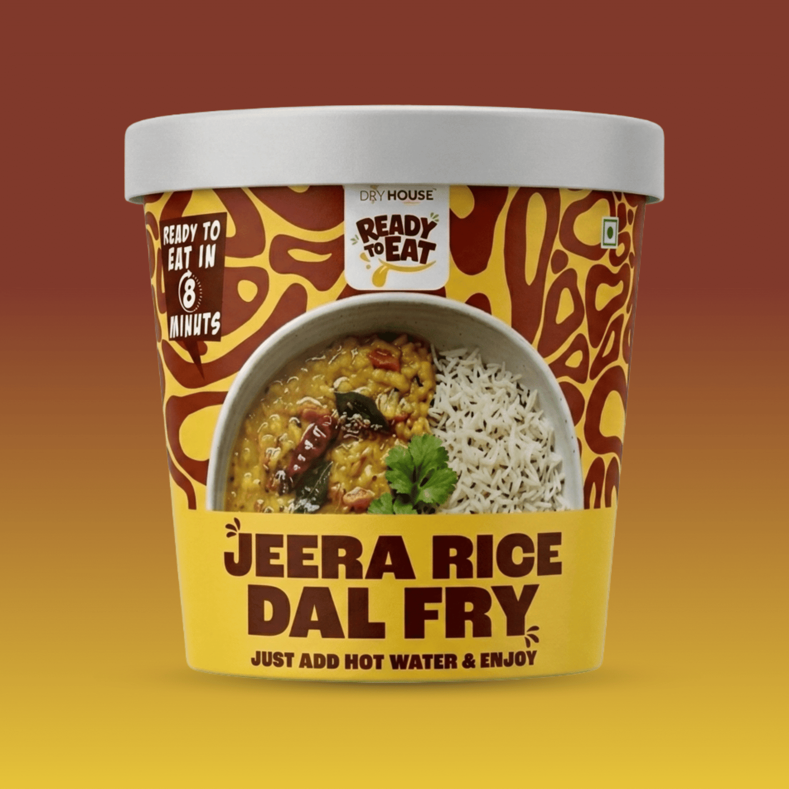 Jeera Rice-Dal Fry Ready to Eat Meal Cup