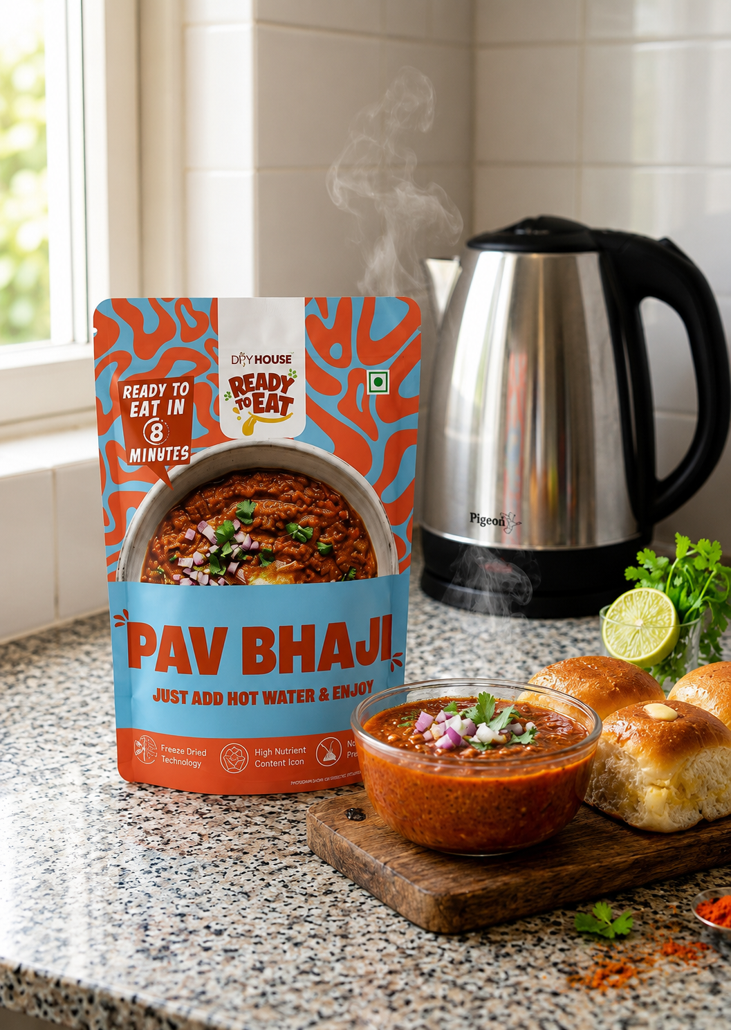 Pav Bhaji Ready to Eat Meal Pouch - Image 2