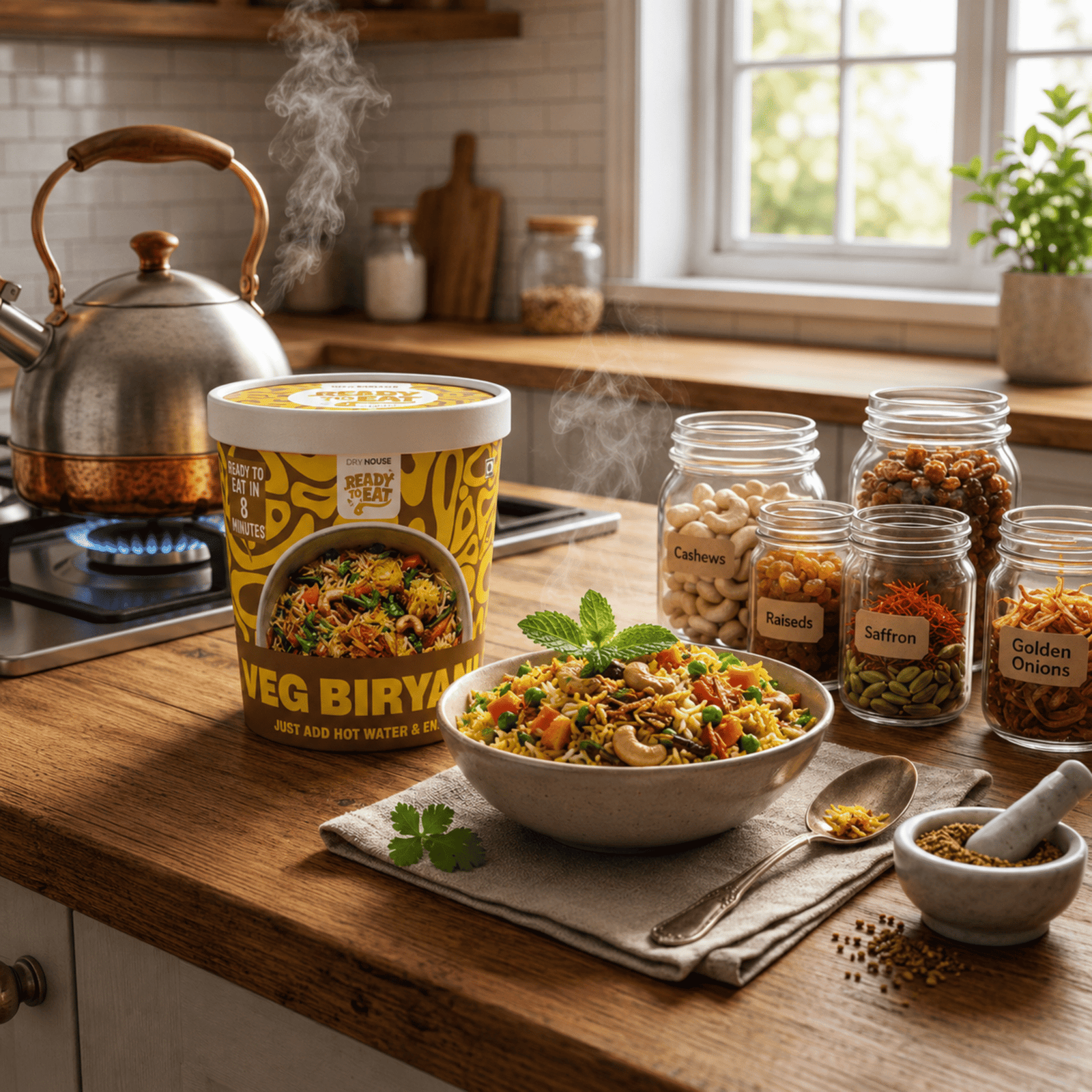 Veg Biryani Ready to Eat Meal Cup - Image 2
