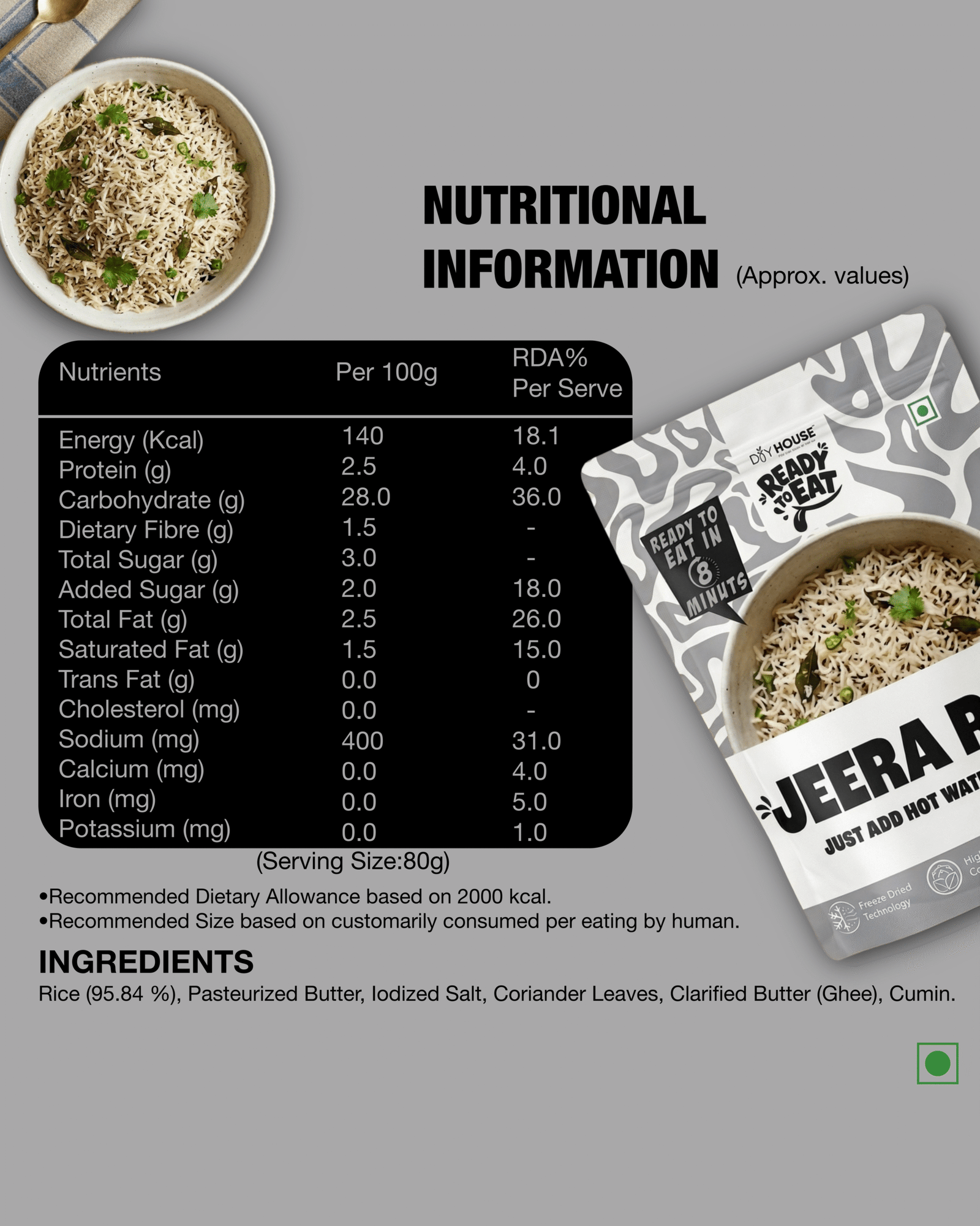 Jeera Rice Ready to Eat Meal Pouch - Image 5